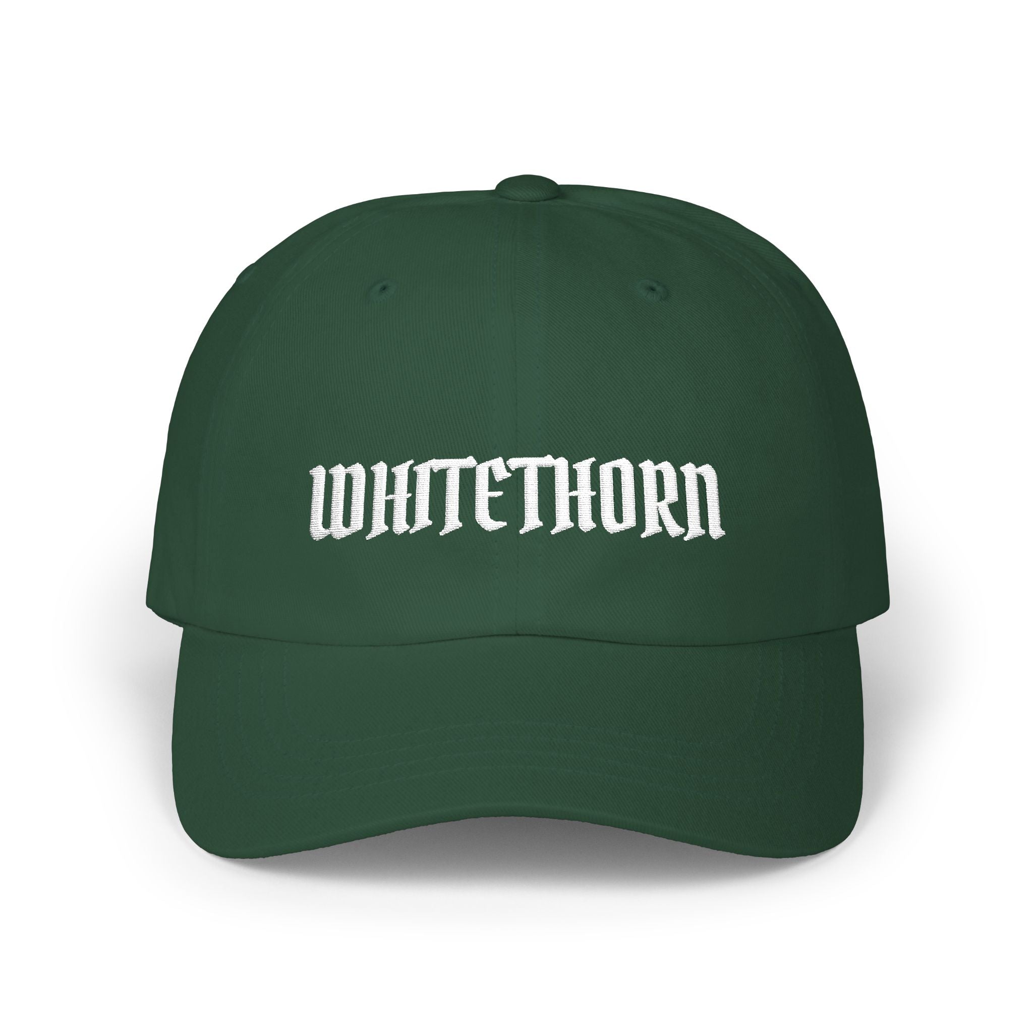 Whitethorn Dad Cap | Embroidered Baseball Hat, Forest Green