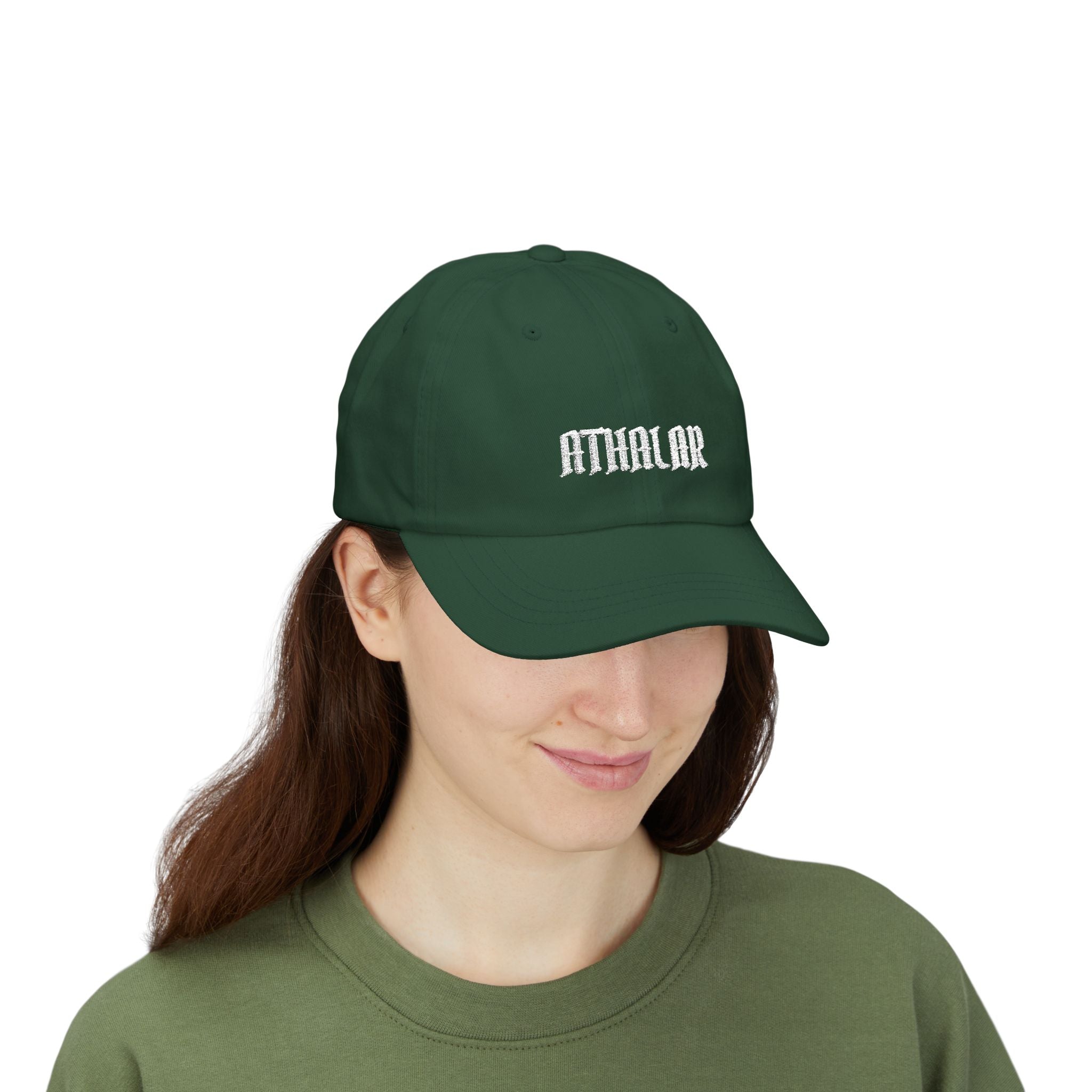 Athalar Dad Cap | Embroidered Baseball Hat, Forest Green
